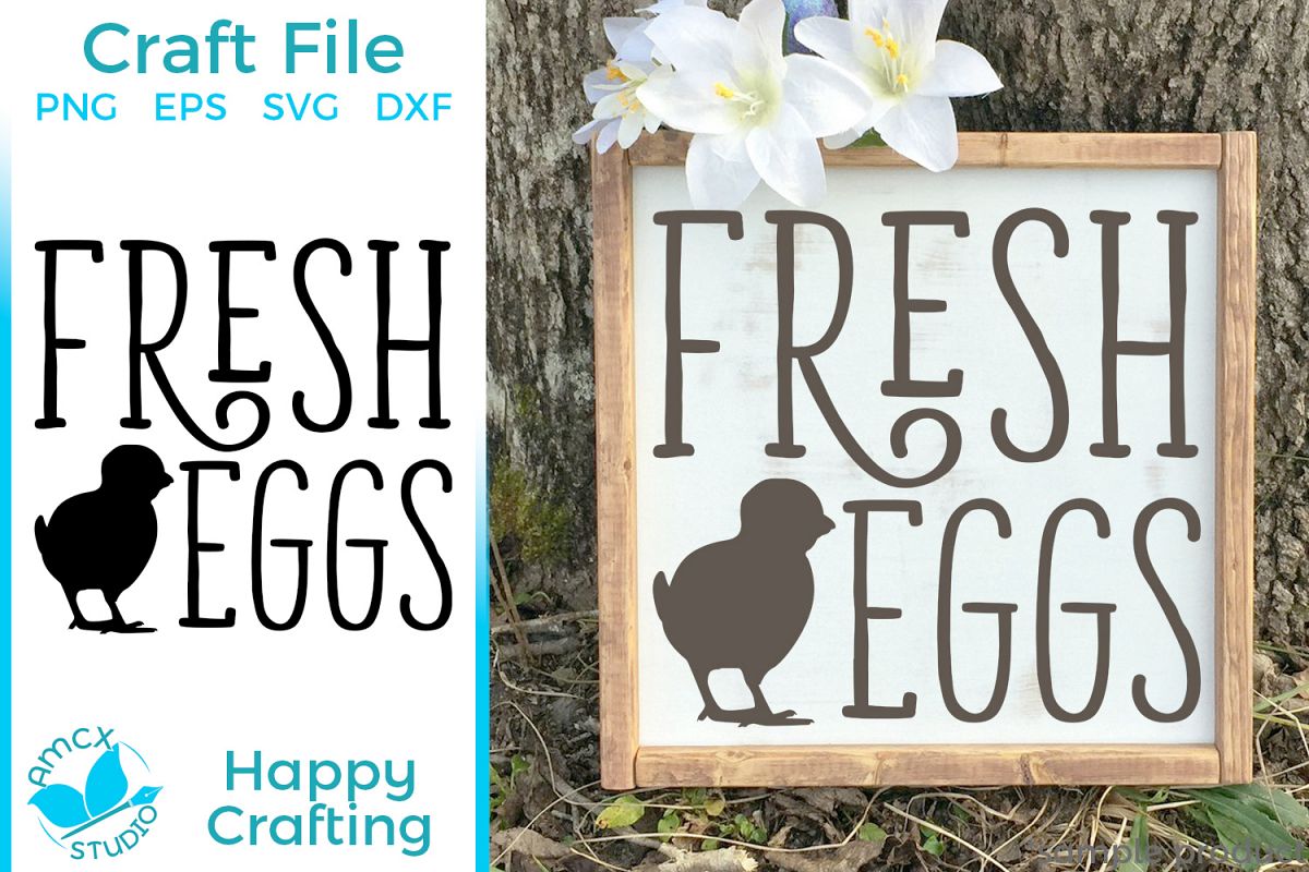 Fresh Eggs - A Farm Kitchen SVG File example image 1