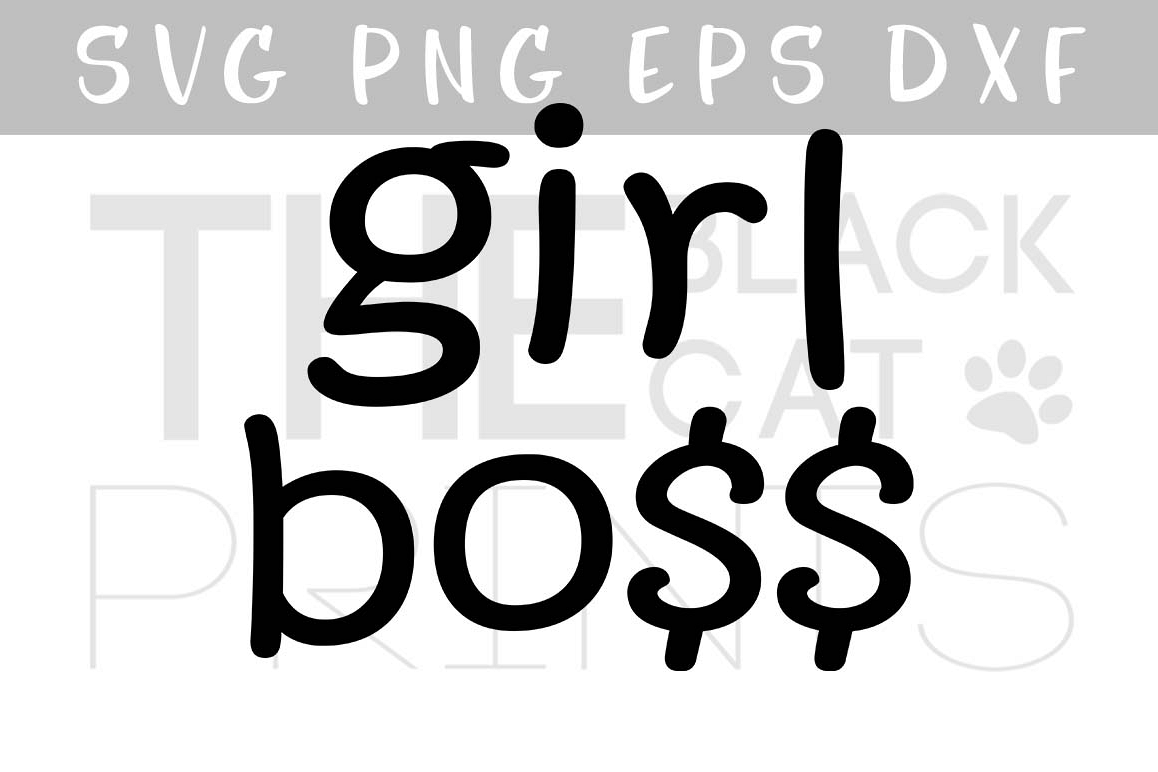 Girl boss SVG PNG EPS DXF Girl's SVG cutting file example image 1