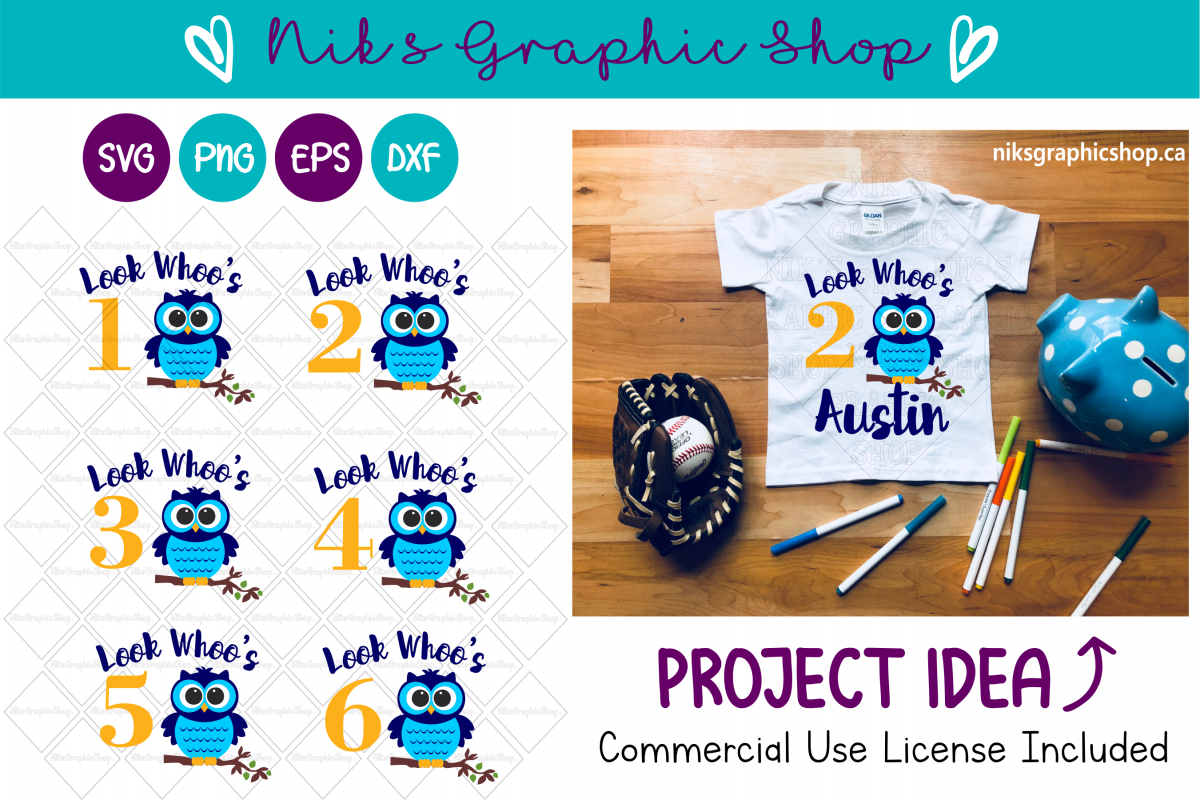 Owl Svg, Look Whoo Svg, Birthday Svg, Owl Birthday Svg example image 1
