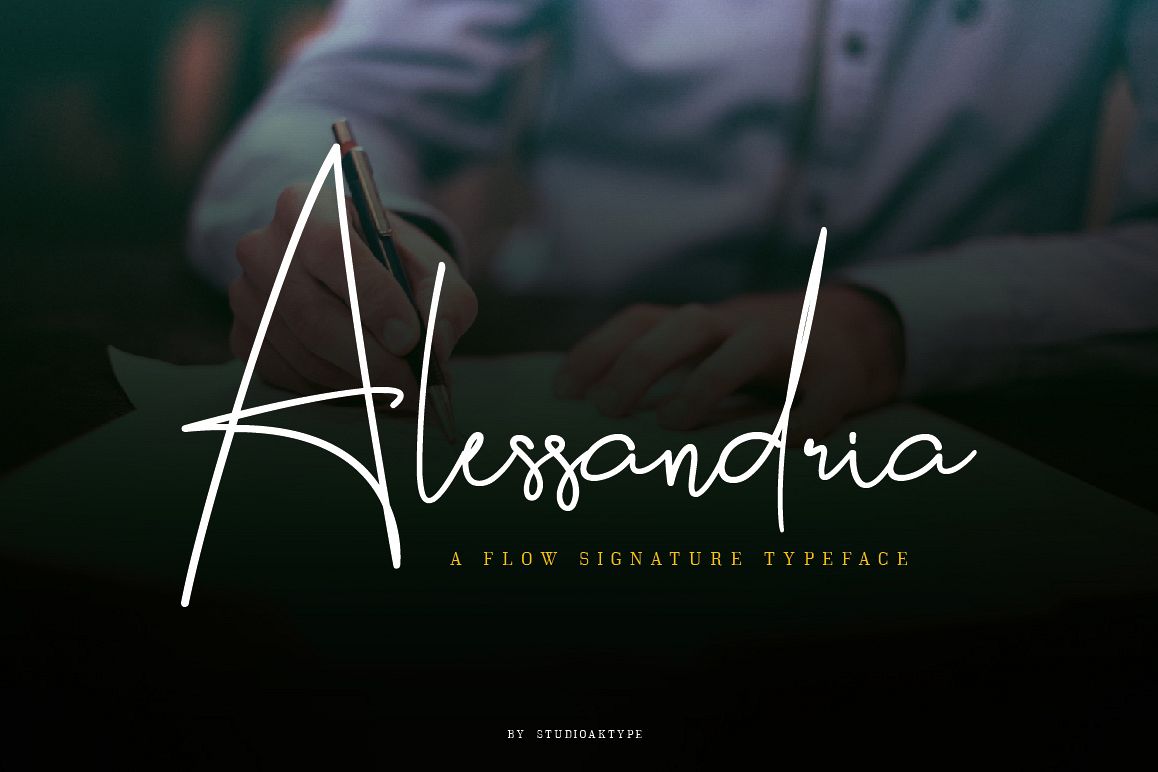 Alessandria Signature Font example image 1