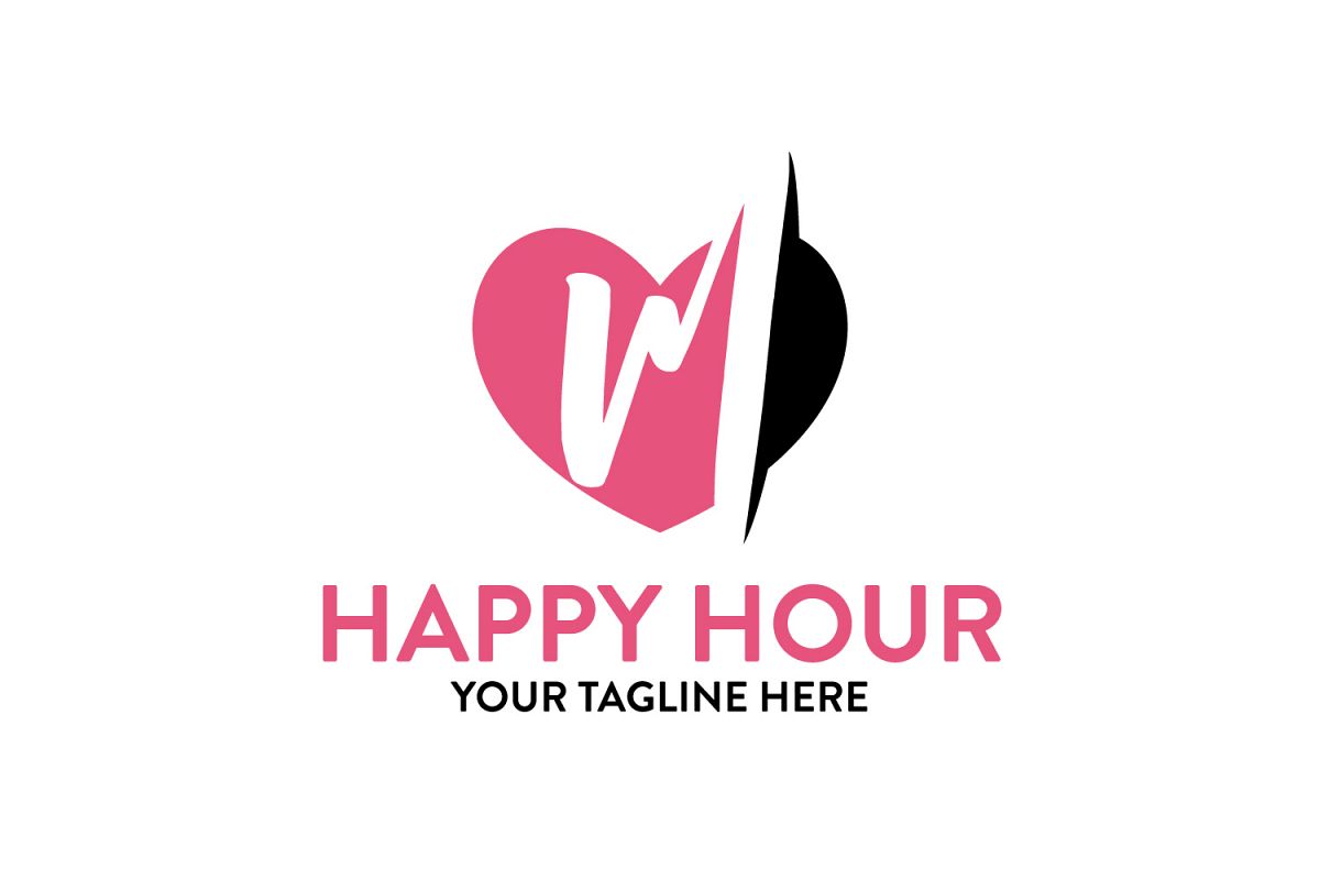 M letter heart logo example image 1