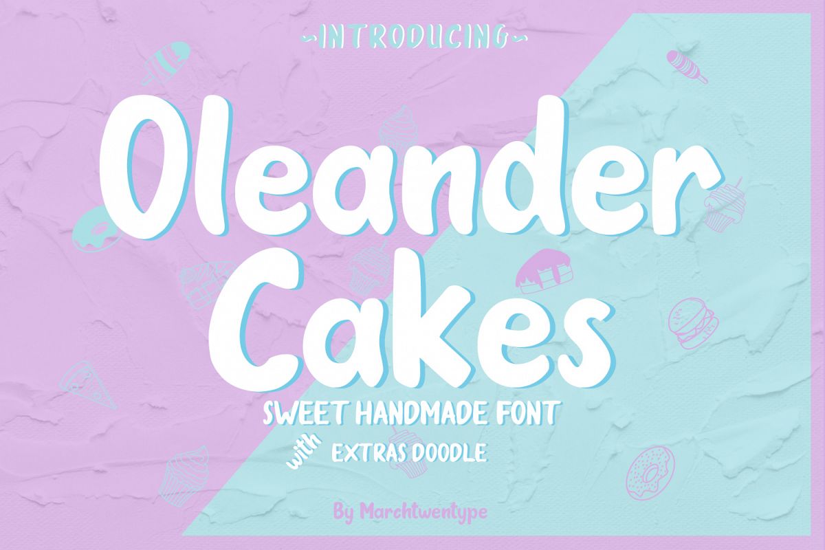 Oleander Cakes - Sweet Handmade Font example image 1