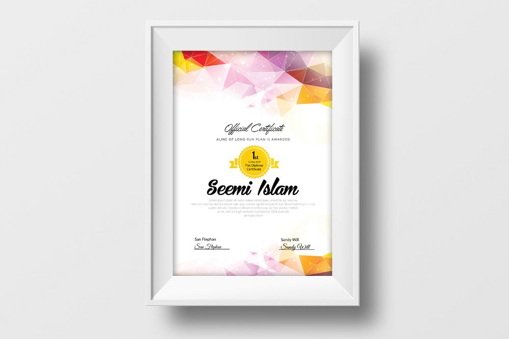 Vertical Certificate Templates example image 1