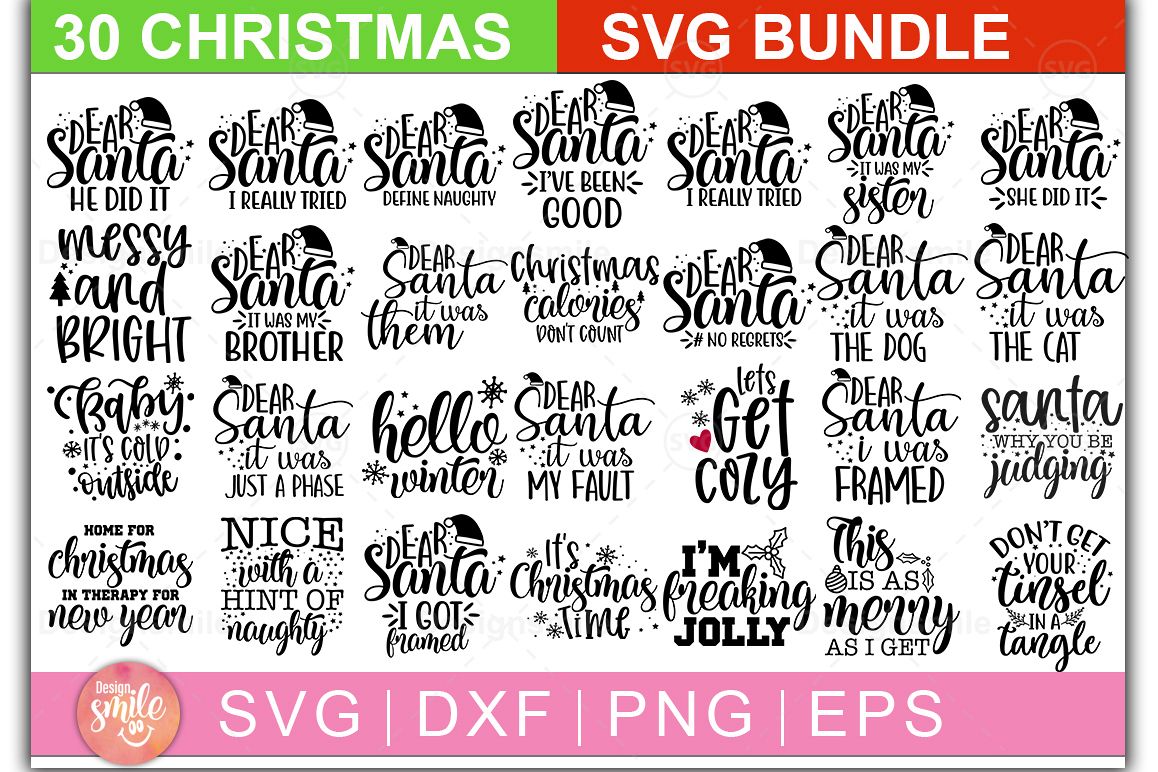 Christmas SVG Bundle |30 Designs example image 1