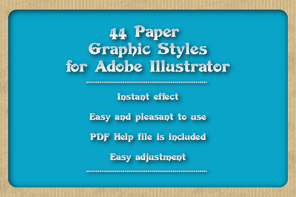 44 Paper Adobe Illustrator Graphic Styles example image 1
