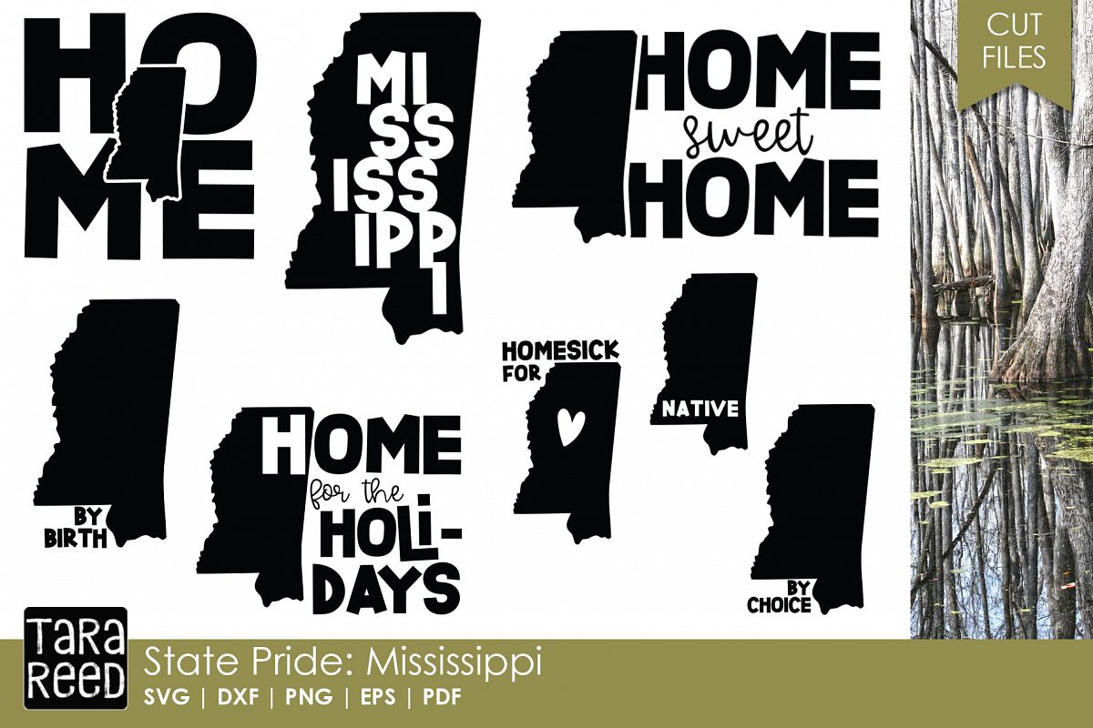 Download Mississippi SVG and Cut Files for Crafters (173969) | Cut ...