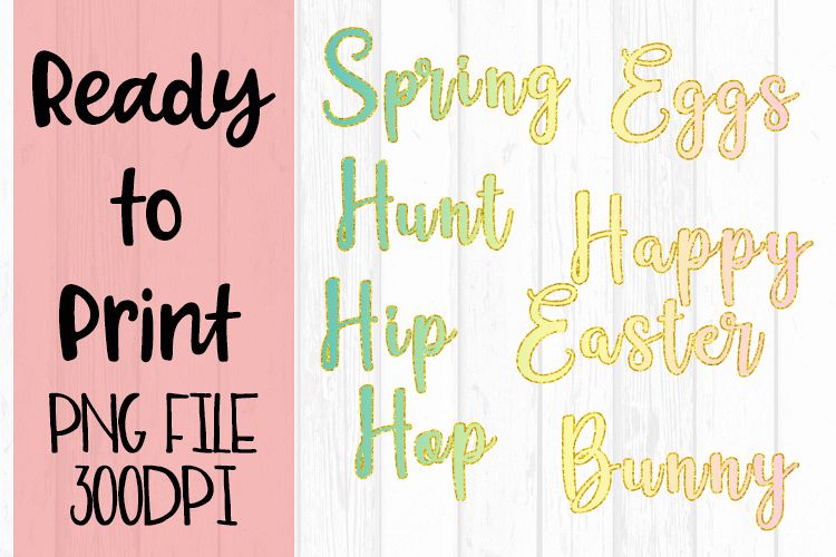 Spring Easter Words Ready to Print example image 1