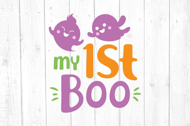 My First Boo Svg, My 1st Boo Svg, Halloween Svg, Ghost Svg example image 1