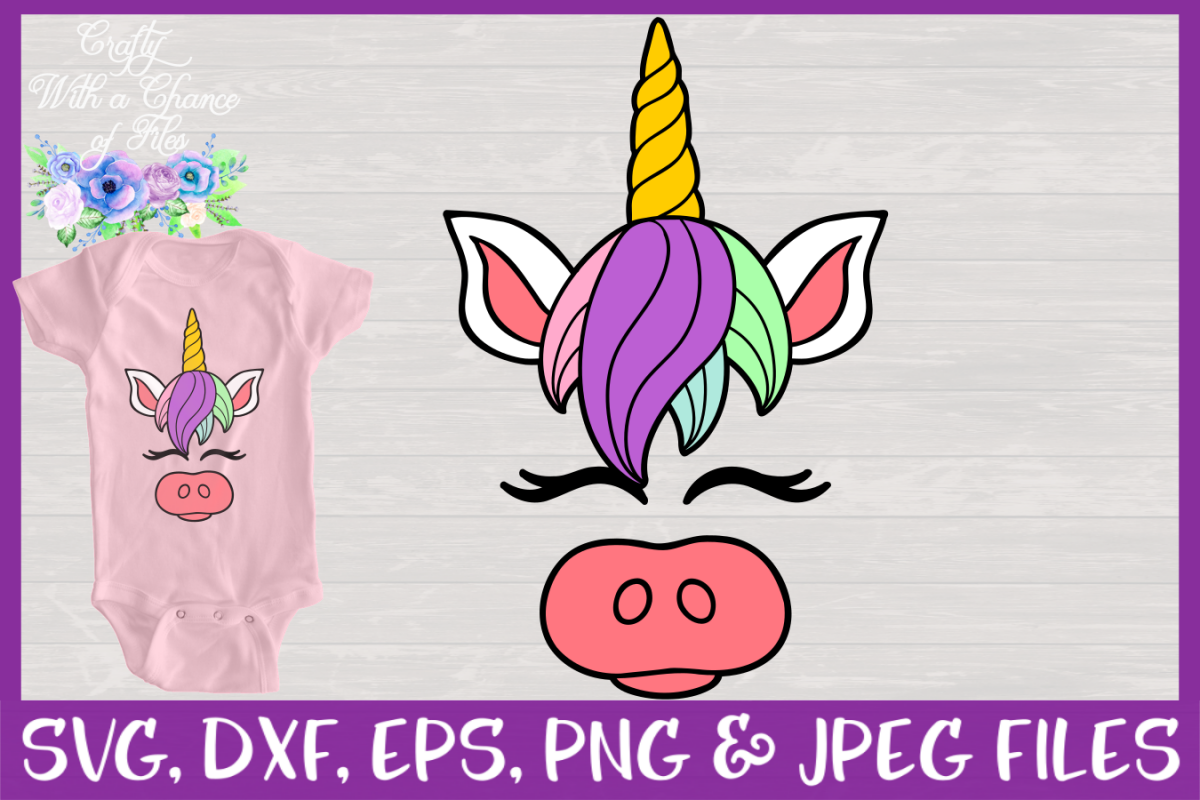 Download Unicorn Face Svg Cut File Baby Girl Design