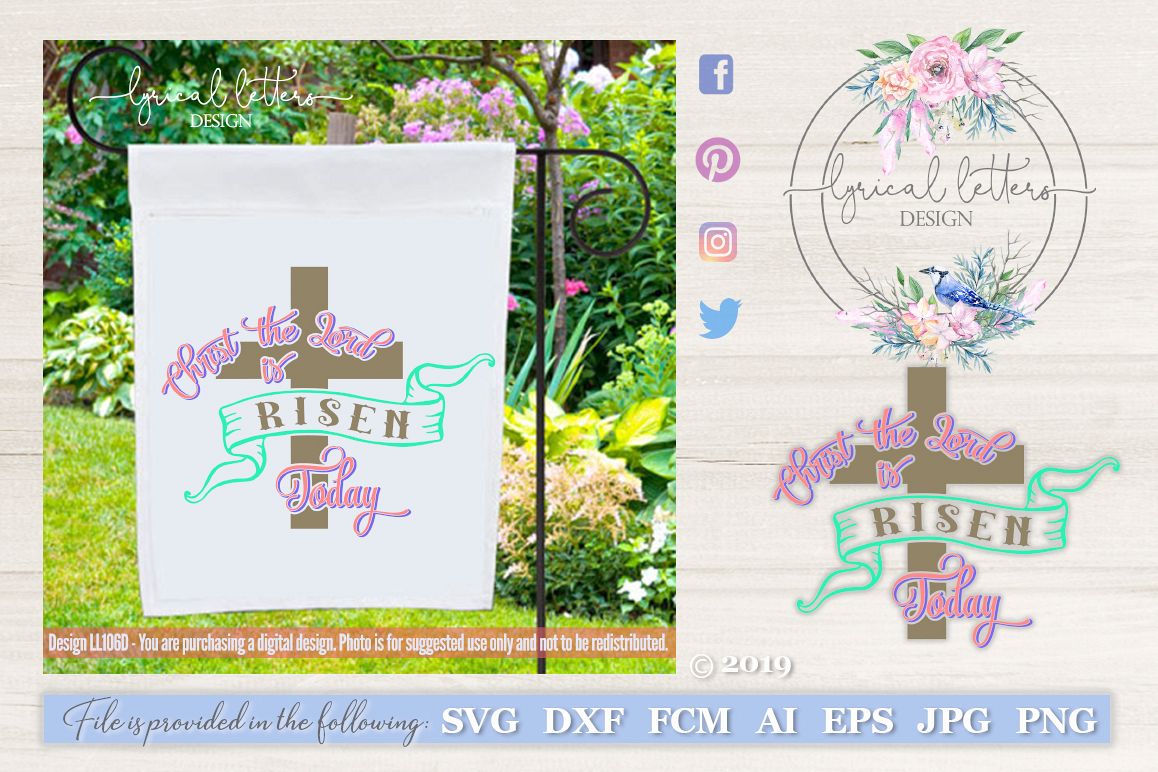 Christ the Lord is Risen Today SVG DXF FCM LL106D example image 1