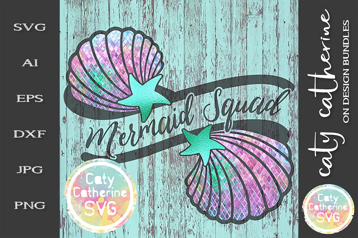 Mermaid Squad SVG Cut File example image 1