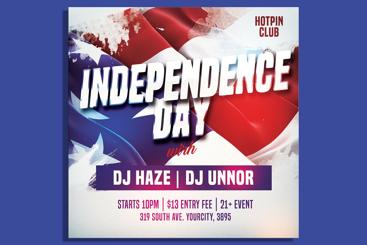 4th of July Independence Day Flyer example image 1
