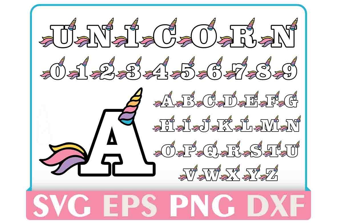 Unicorn Alphabet Letter Svg, Instant Download, Cut File (421162) | Cut