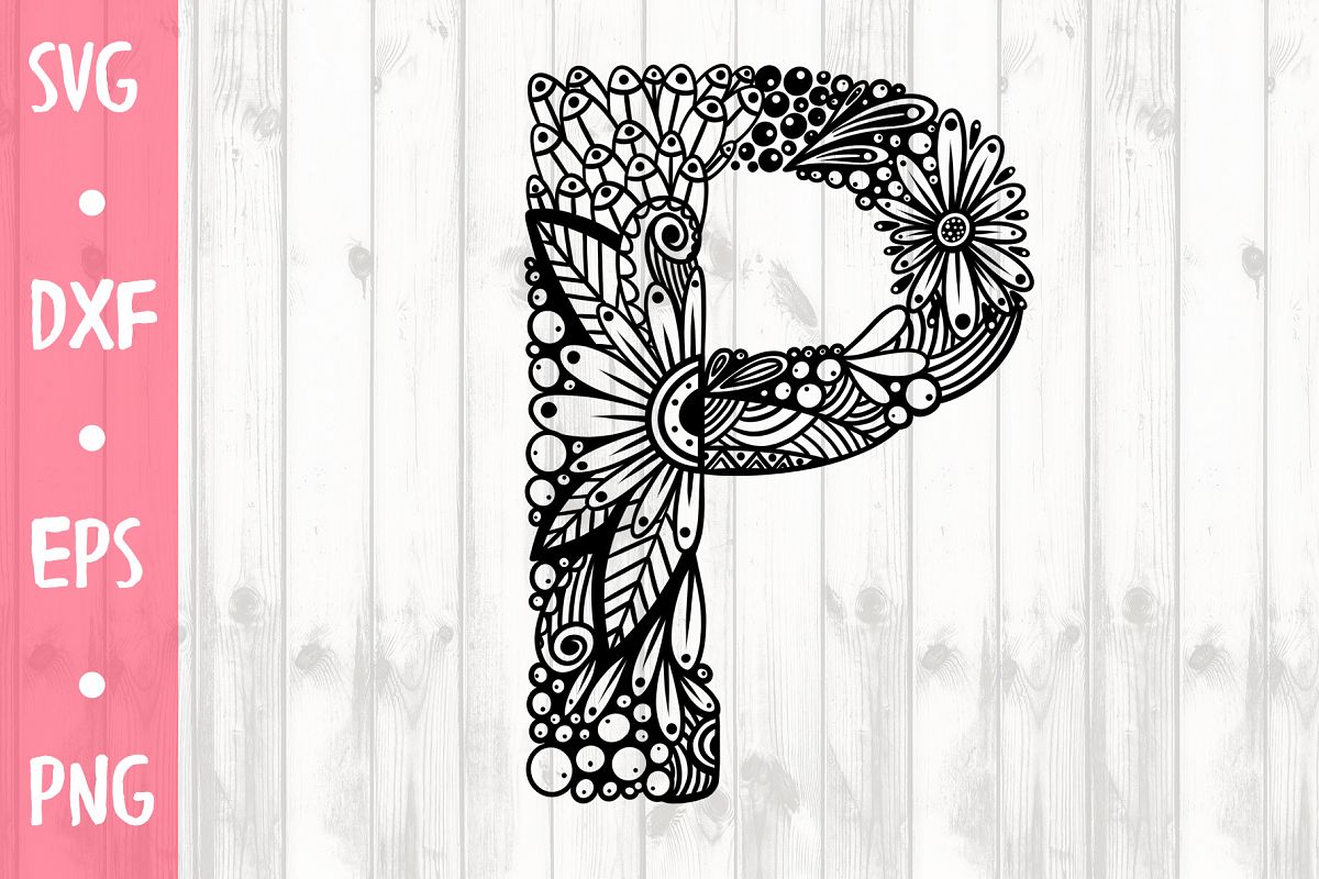 LETTER P SVG CUT FILE example image 1