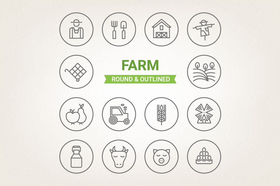 Circle Farm Icons example image 1