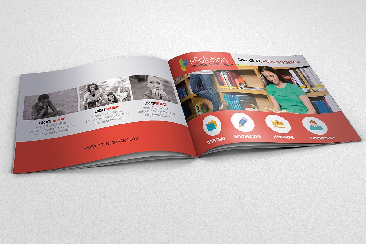 Education Square Bifold Brochure example image 1