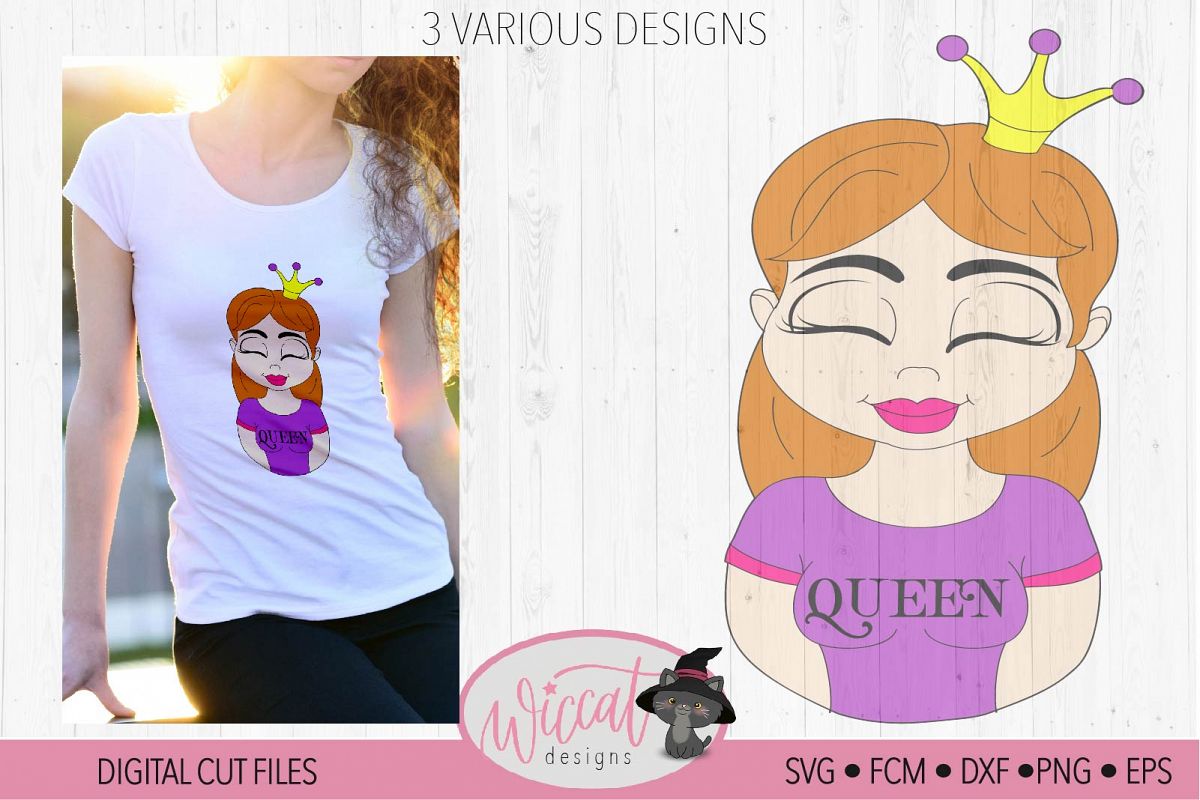 Girl queen cartoon, queen, Kingsday svg, example image 1