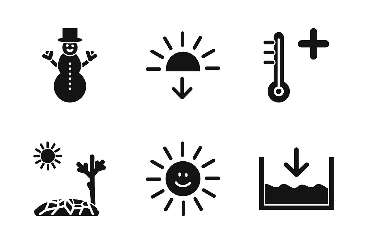 Set Of Weather And Season Icons example image 1
