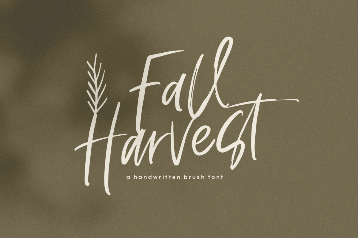 Fall Harvest - A Handwritten Script Font with extras! example image 1
