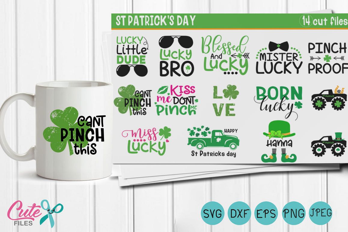 Truck st patrick's day mini bundle, quotes and svg cut files example image 1