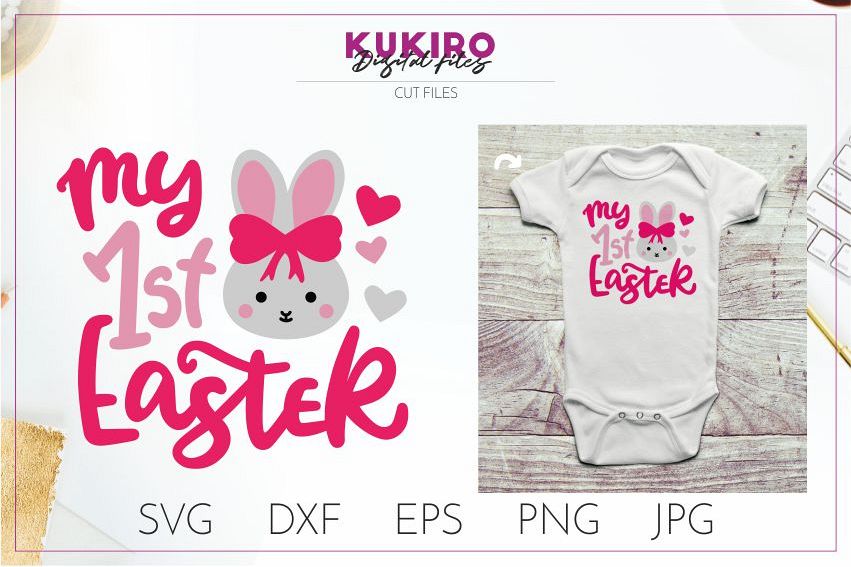 Download 1st Easter SVG - My first EASTER - girl cut file SVG DXF EPS