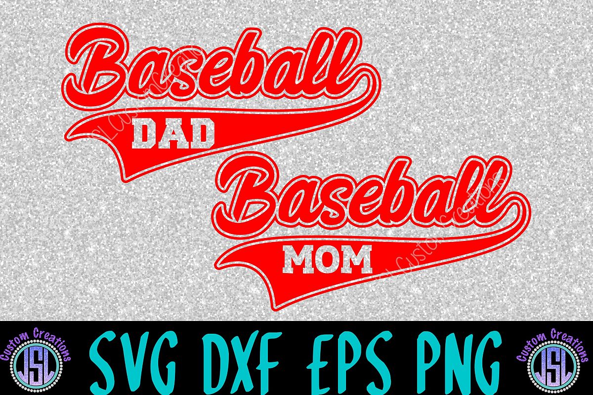 Download Baseball Mom, Baseball Dad, Vector Bundle Set SVG, EPS, DXF, PNG Digital Download