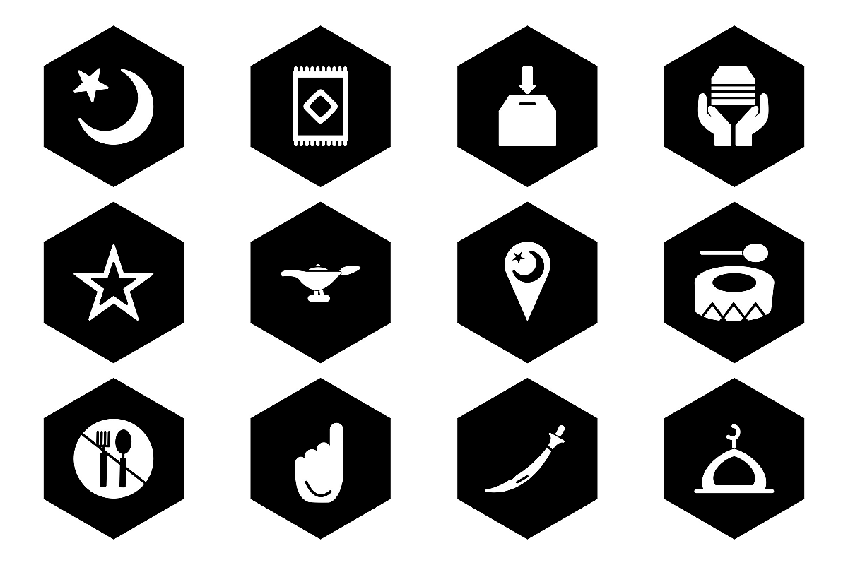 Set Of Ramadan Icons example image 1