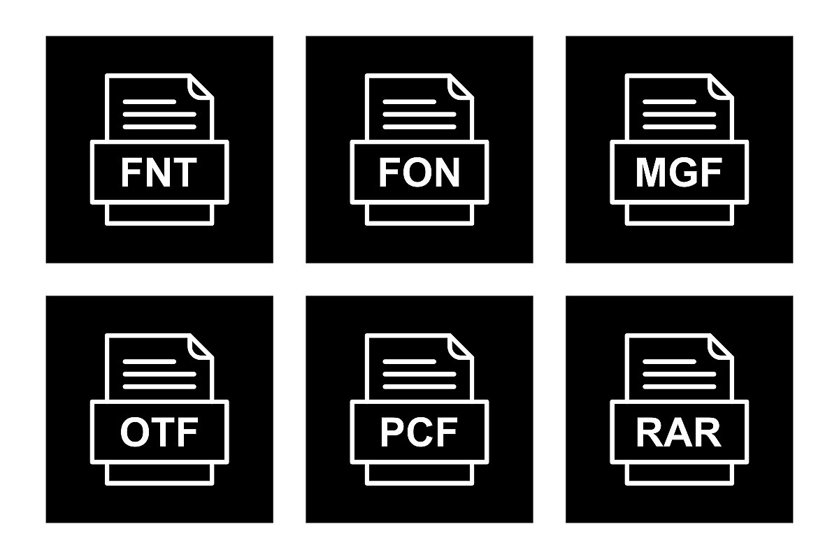 Set Of File Formats Icons example image 1