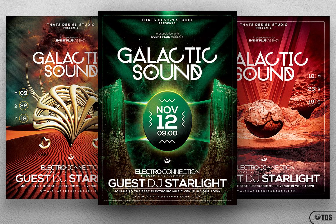 Galactic Sound Flyer Bundle example image 1