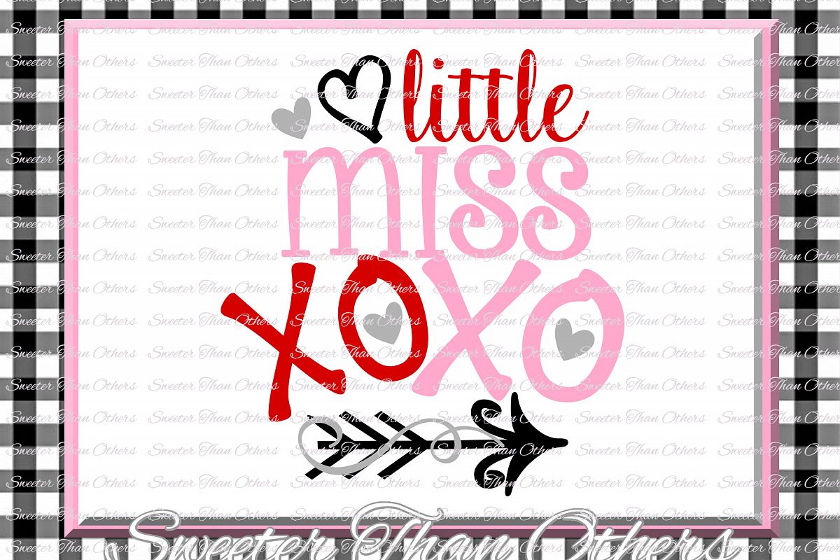 Little Miss XOXO Svg, Hugs and Kisses Svg example image 1