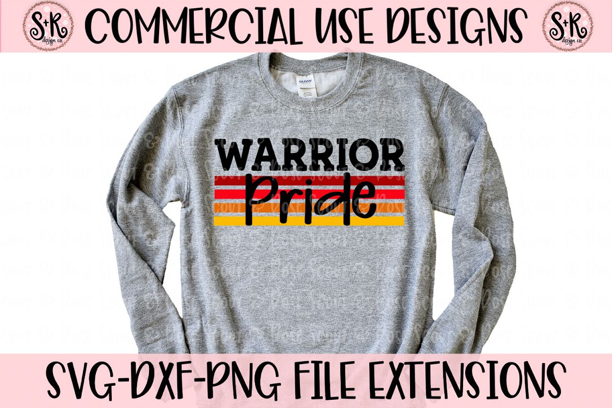Warrior Pride SVG DXF PNG example image 1