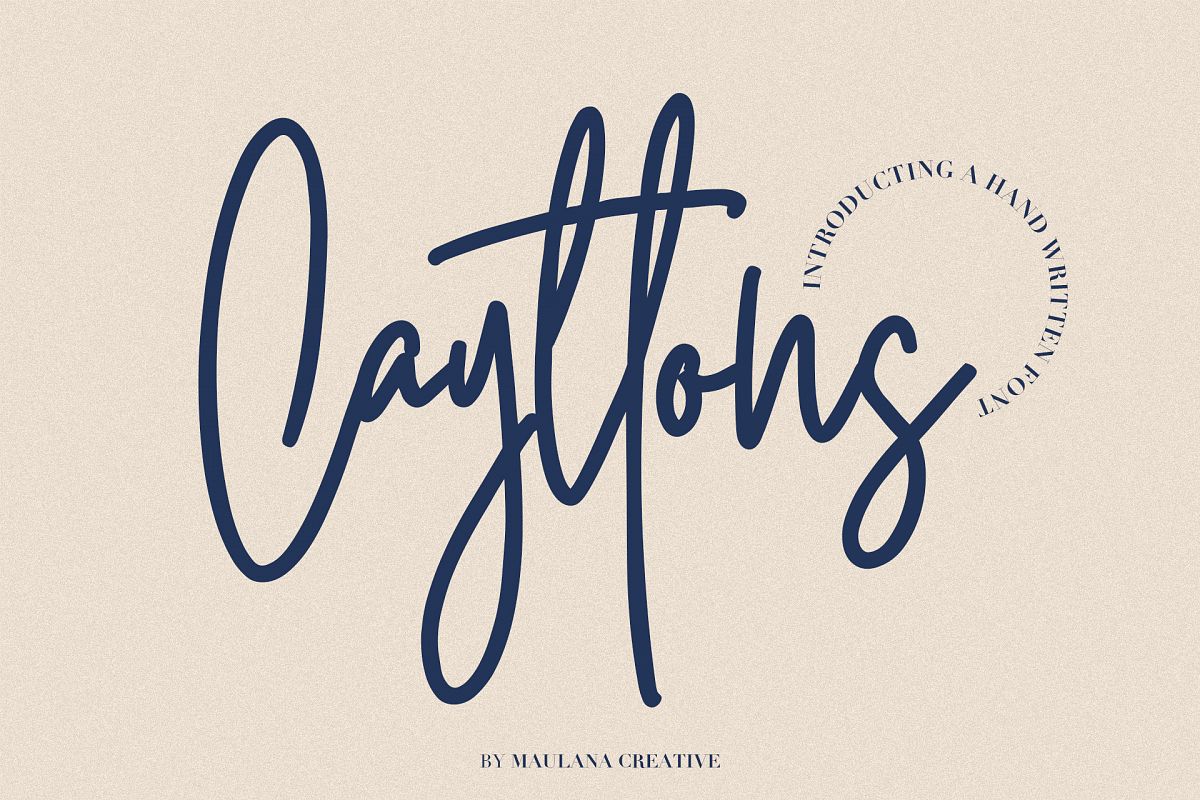 Cayttons Signature Font example image 1