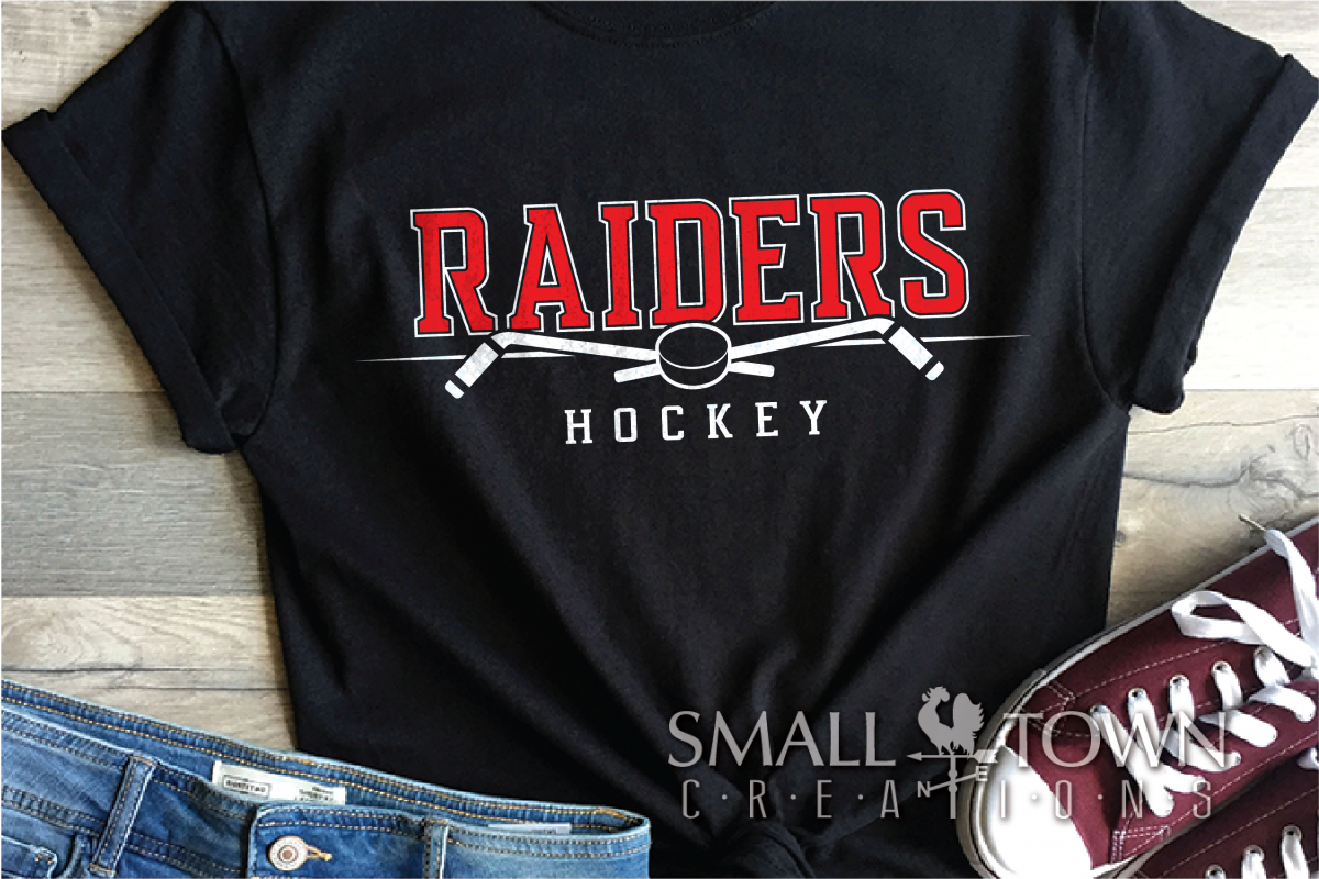 Raider, Hockey puck, Sports, Team logo, PRINT, CUT & DESIGN example image 1