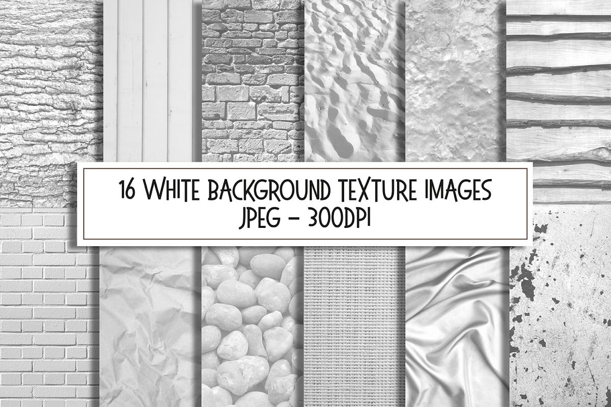 White Texture Background Images Digital Papers Bundle example image 1