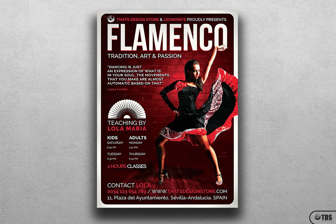 Flamenco Flyer Template V3 example image 1