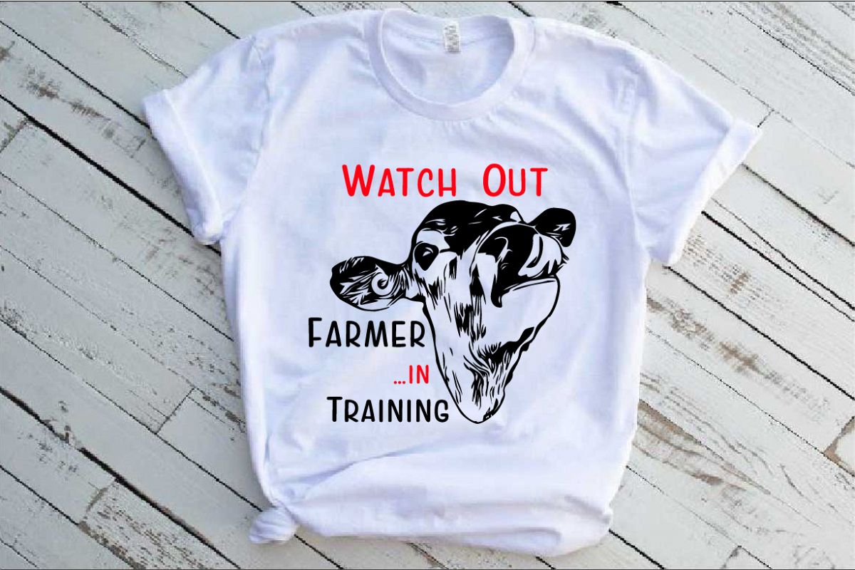 Watch Out Farmer in Training Heifer cattle cow 1387s example image 1