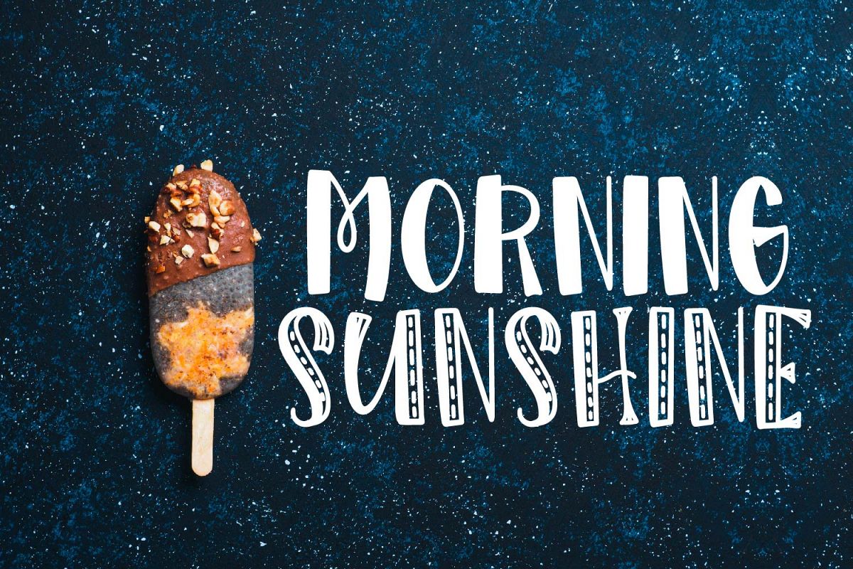 Morning Sunshine - A Silly Hand Lettered Font example image 1