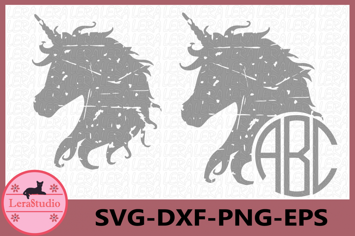 Unicorn Grunge, Unicorn Vector, Unicorn Digital, Distressed example image 1