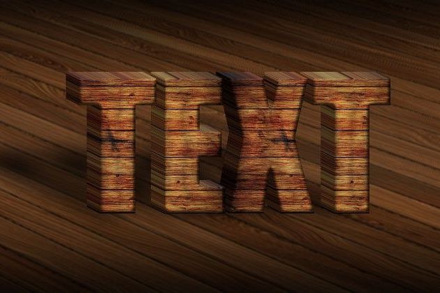 3D Wood Text Styles Kit for Photoshop example image 1