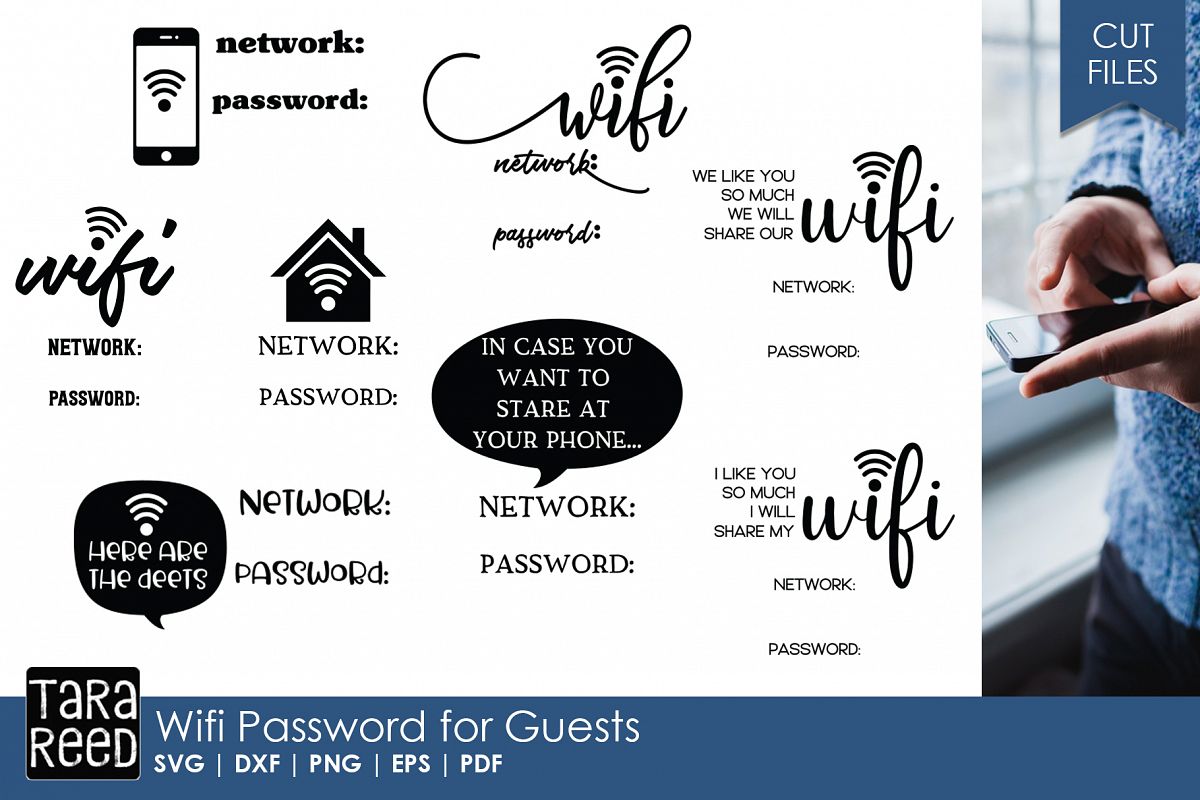 Wifi Password For Guests 129581 Cut Files Design Bundles