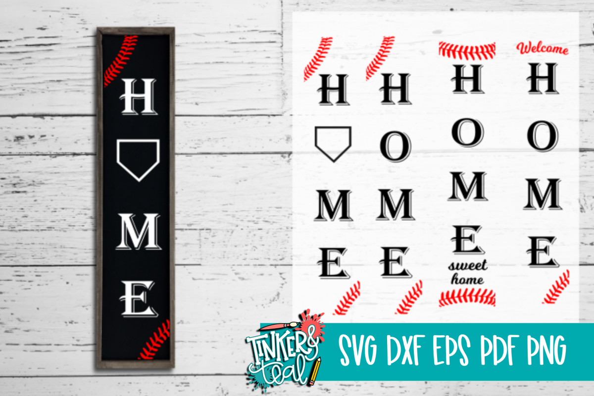 Home Baseball SVG DXF example image 1