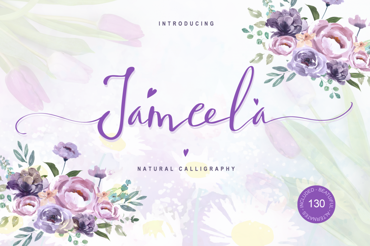Jameela - Natural and Beautiful Script Font example image 1