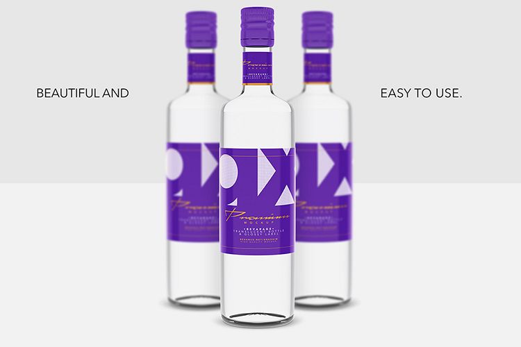 Beverage - Glass - Translucent Bottle - Glossy Label example image 1