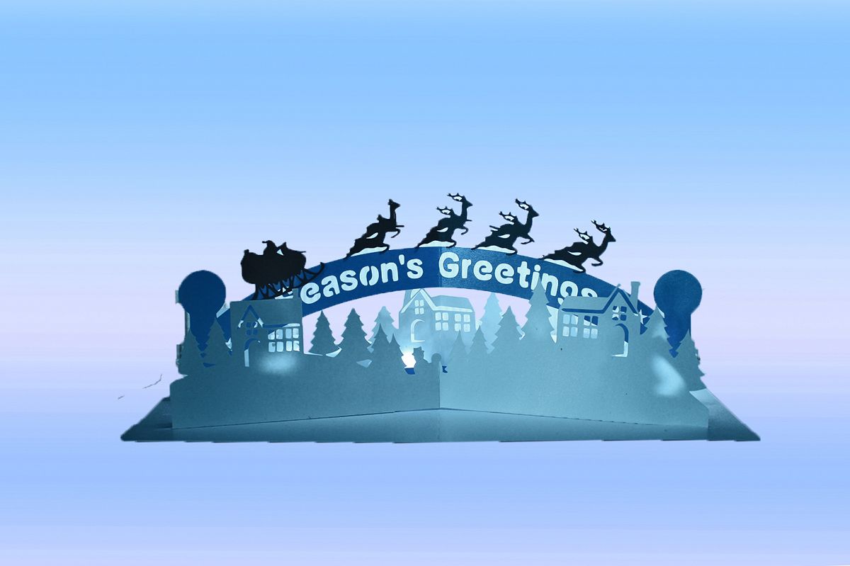 Silent night pop up card example image 1