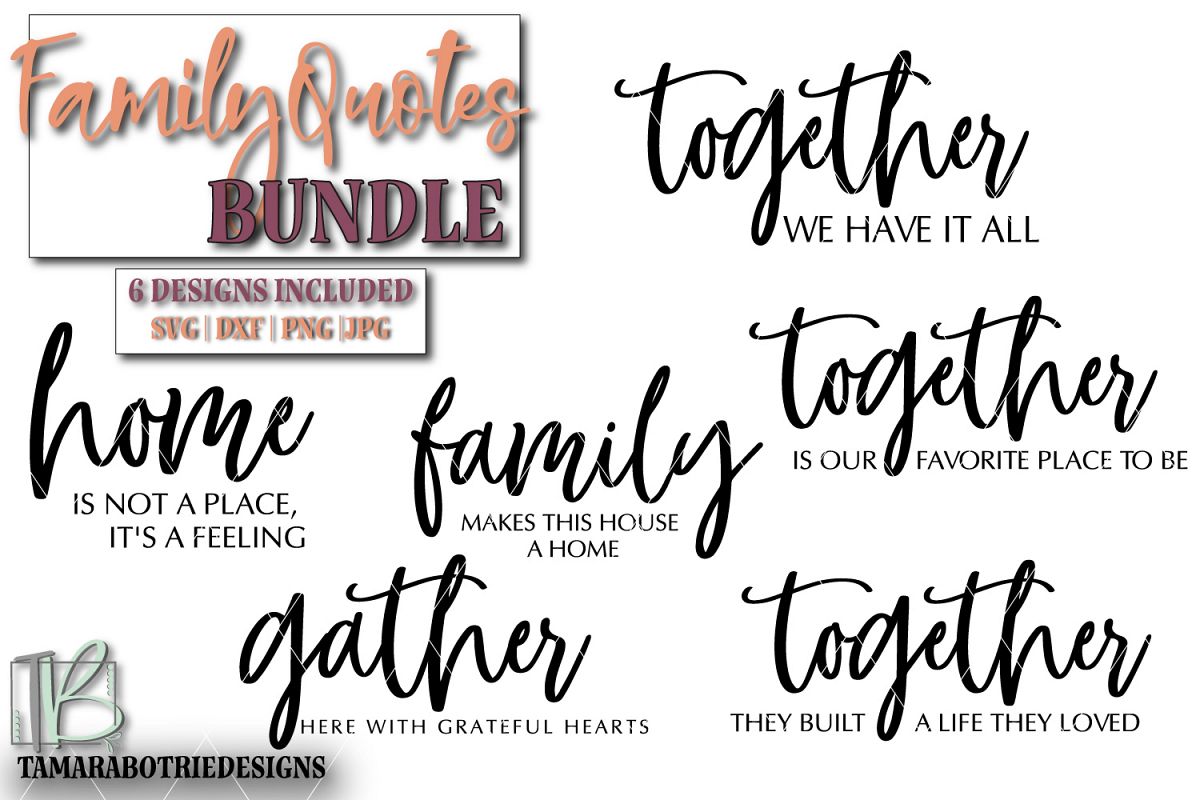 Download Family Quotes SVG Bundle, Home Sign SVG