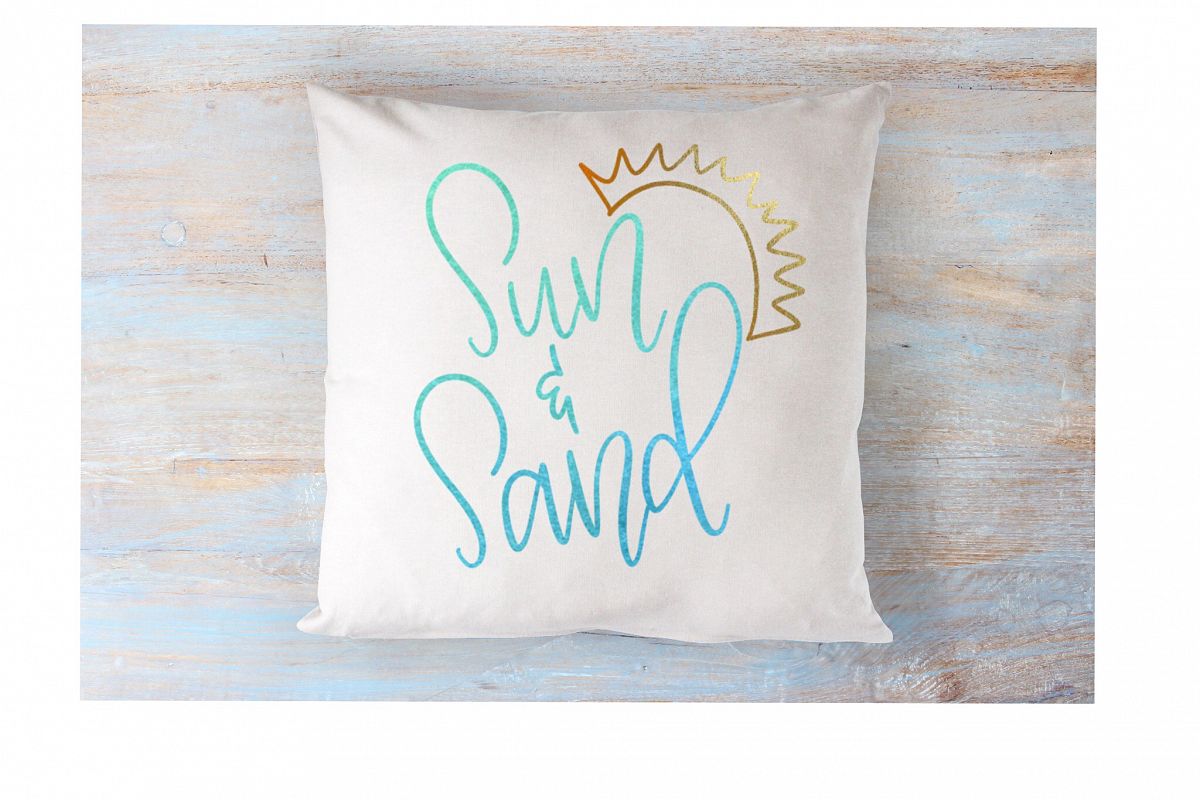 Sun & Sand - Hand lettered SVG example image 1