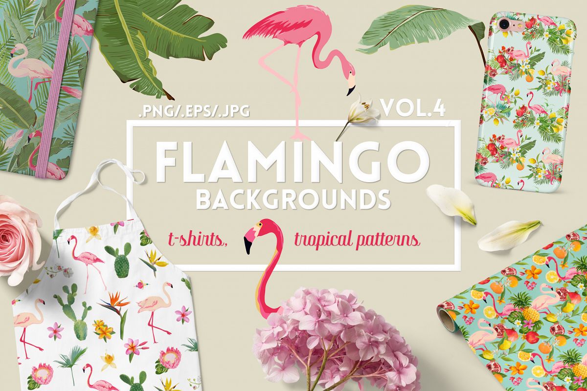 Flamingo Tropical Patterns example image 1