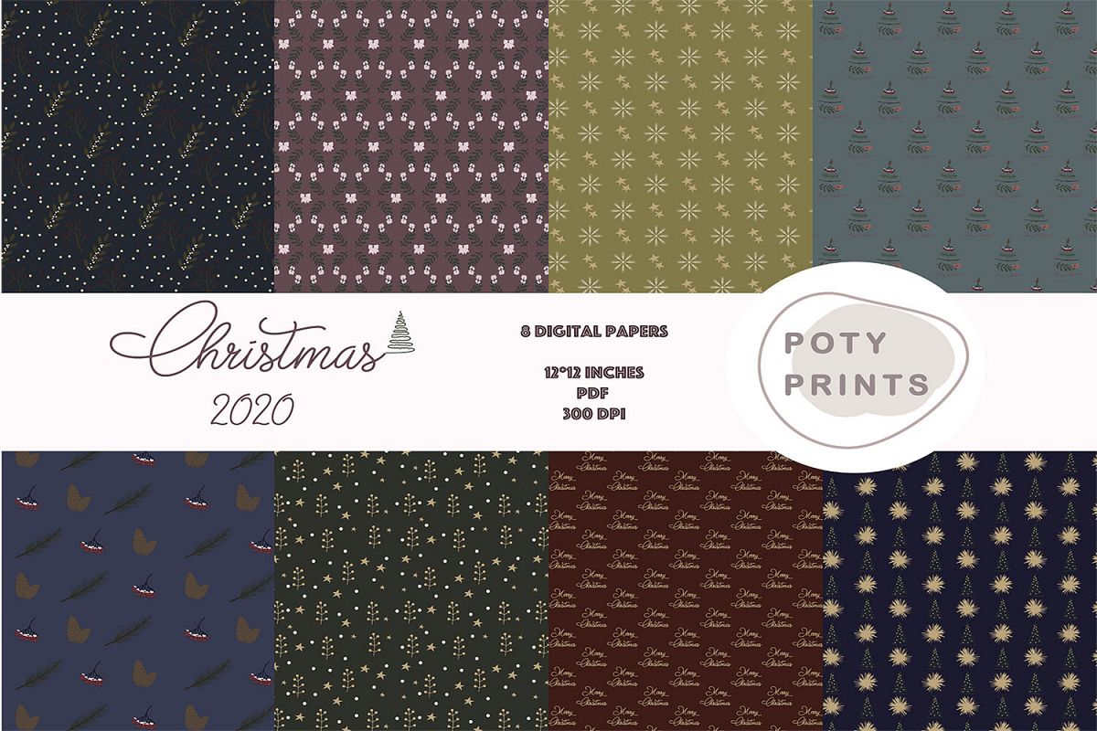 Christmas digital paper example image 1