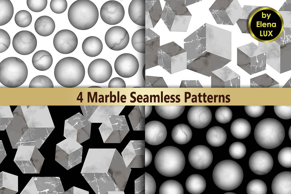 3D Marble Seamless Pattern Set example image 1