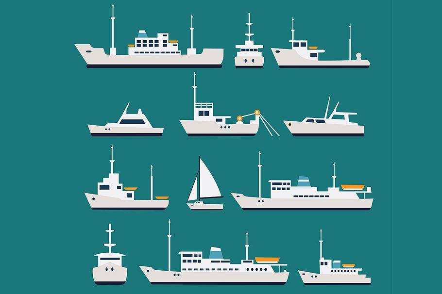 Ships flat set example image 1
